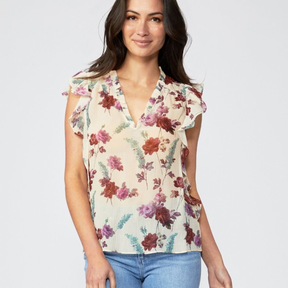 PAIGE Nude Cream Genie top